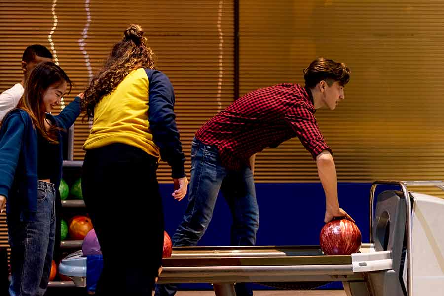 World Heritage Youth Ambassadors Teens Having Fun Bowling